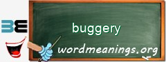 WordMeaning blackboard for buggery